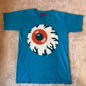 Mishka MNWKA Retro "Keep Watch" T-shirt Size X-Small Blue/Orange